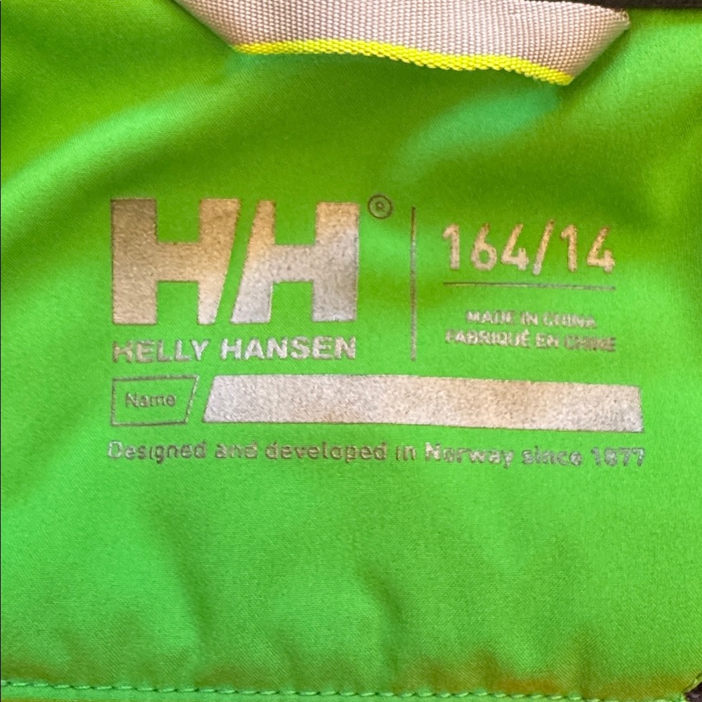Helly Hansen Kids Green Outdoor Jacket Size 164/14 - Picture 7 of 12